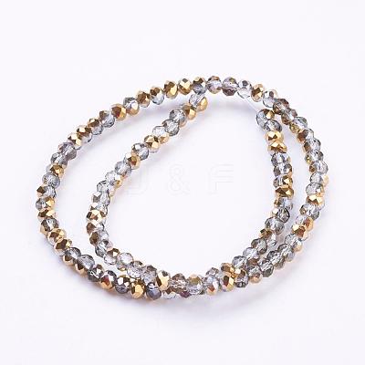 Electroplate Glass Faceted Rondelle Beads Strands EGLA-D020-3x2mm-14-1