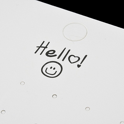Smiling Face Paper Earrings Necklace Display Cards FIND-T072-01C-02-1