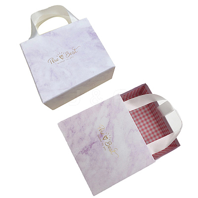 Rectangle with Marble Pattern Paper Drawer Boxes CARB-P002-03B-01-1