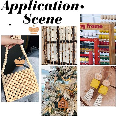 Unfinished Wood Beads WOOD-FH0001-03B-1