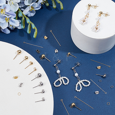 DIY 202 Stainless Steel Ball Stud Earring Making Kits DIY-PH0033-76-1