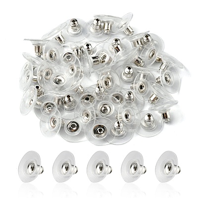 Brass Ear Nuts KK-YW0001-63S-1