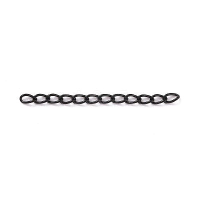Ion Plating(IP) 304 Stainless Steel Curb Chains Extender X-STAS-WH0032-02A-EB-1