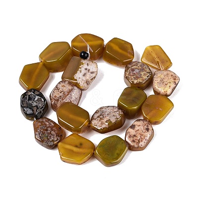 Dyed Natural Agate Beads Strands G-Q606-23E-06-1