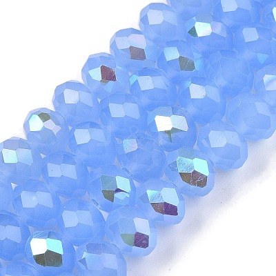 Electroplate Glass Beads Strands EGLA-A044-J8mm-L03-1