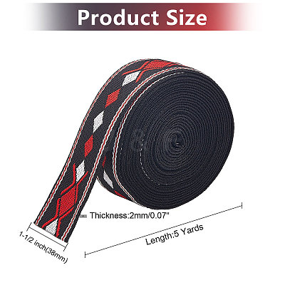 5 Yards Polyester Ribbon OCOR-WH0003-024A-1