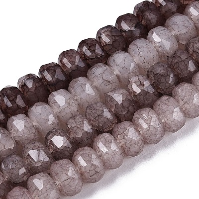 Imitation Jade Crackle Glass Beads Strands GLAA-N068-01A-A07-1