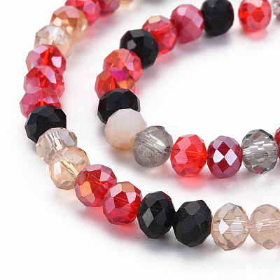 Electroplate Glass Beads Strands EGLA-S194-18D-1