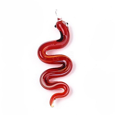 Handmade Lampwork Big Pendants LAMP-N034-17E-1