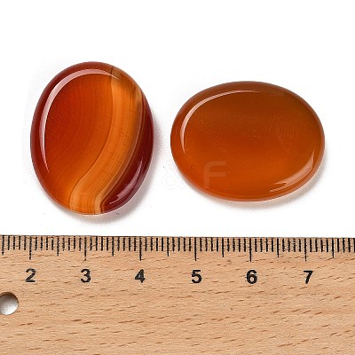 Natural Red Agate(Dyed & Heated) Cabochons G-C166-02E-1