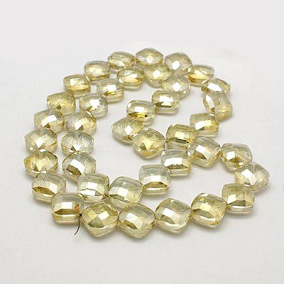 Electroplate Glass Beads Strands EGLA-D029-6-1