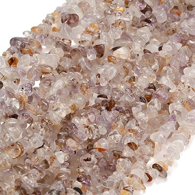 Natural Purple Rutilated Quartz Beads Strands GG-CBAE051-A02-01-1