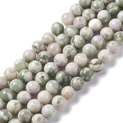 Natural Peace Jade Beads Strands X-G-G905-07-6MM-1