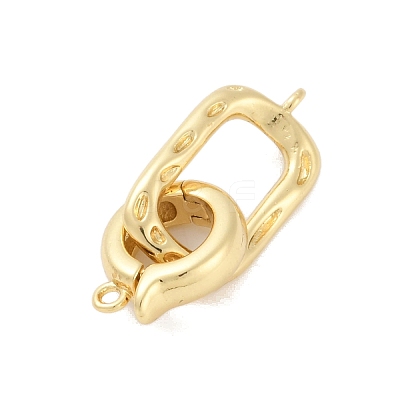 Rack Plating Brass Fold Over Clasps KK-A224-27C-G-1