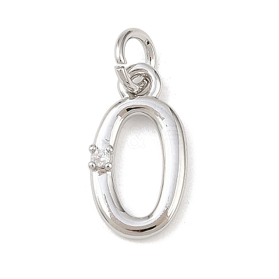 Brass Micro Pave Clear Cubic Zirconia Charms KK-P339-27P-00-1