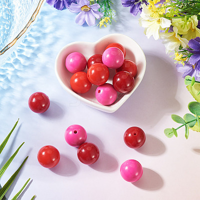 15Pcs 3 Colors Opaque Acrylic Beads SACR-TADJ0001-05B-1