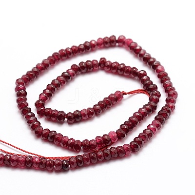 Dyed Natural Malaysia Jade Rondelle Beads Strands X-G-E316-2x4mm-10-1
