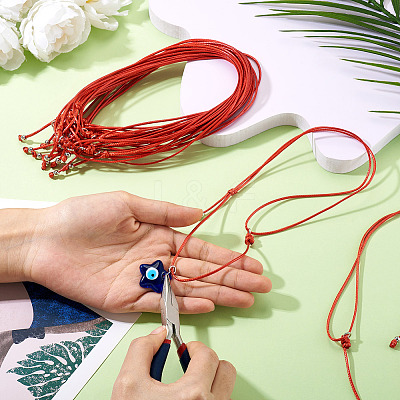 Waxed Polyester Cord Necklaces NJEW-TAC0022-01-1