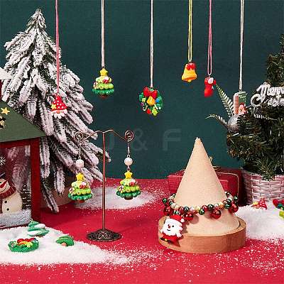 48Pcs 12 Styles Christmas Theme Opaque Resin Pendants RESI-SC0005-66-1
