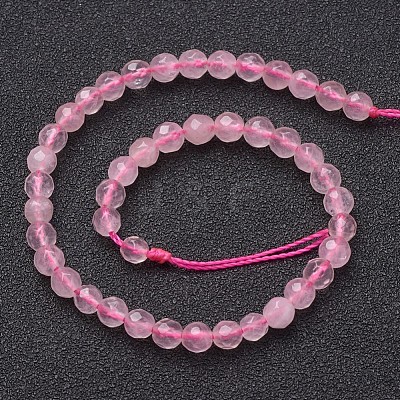 Natural Rose Quartz Beads Strands G-G099-F4mm-15-1