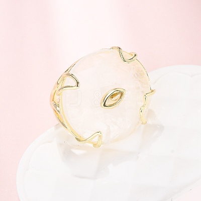 Natural Quartz Crystal Cuff Rings GG-CBA5FCC-02G-08-1