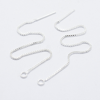 Brass Stud Earring Findings KK-K220-01A-S-1