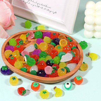85Pcs 17 Styles Luminous Resin Display Decorations DJEW-SZ0001-12-1