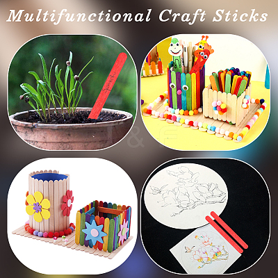 2 Sets Wood Craft Sticks DIY-CP0012-28B-1