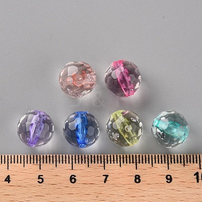 Transparent Acrylic Beads TACR-S154-10A-1
