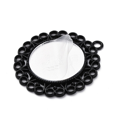 Glass Mirror Pendants FIND-Z073-02EB-02-1