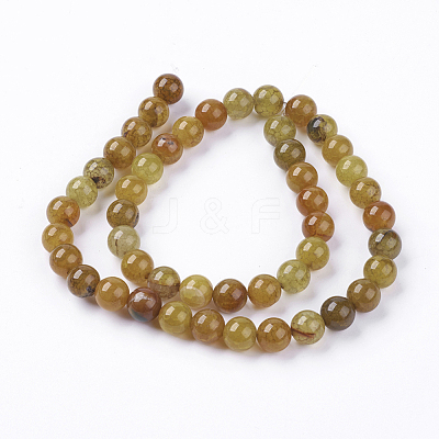 Natural Crackle Agate Stone Bead Strands G-R193-16-8mm-1
