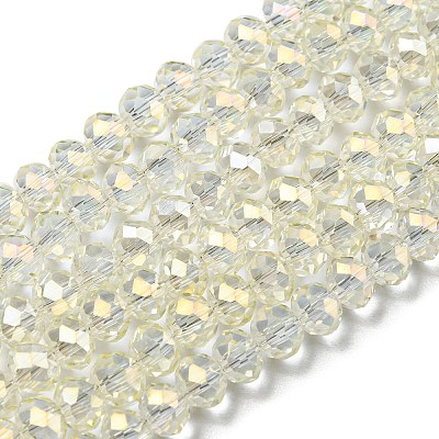 Electroplate Transparent Glass Beads Strands EGLA-A034-T2mm-T16-1