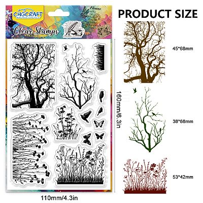 PVC Plastic Clear Stamps DIY-WH0618-0240-1