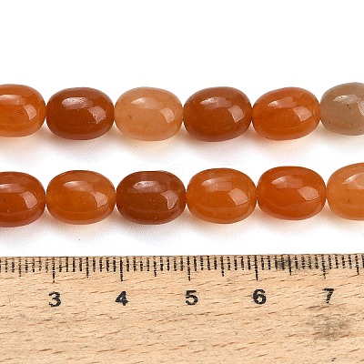 Natural Red Aventurine Beads Strands GG-CBA792A-F01-8x10mm-1