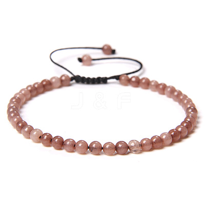 4mm Natural Red Aventurine Beaded Braided Bracelets SY1950-7-1