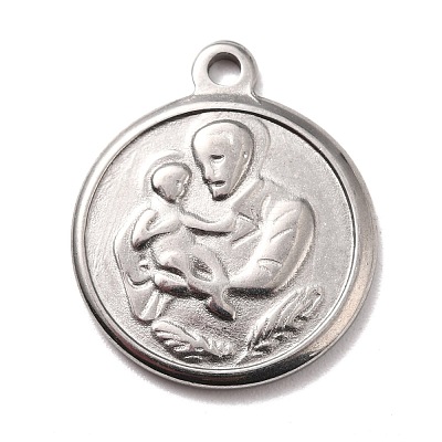 Non-Tarnish 304 Stainless Steel Pendants STAS-B024-24P-1