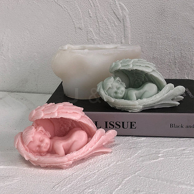 Angel Heart Candle Silicone Statue Molds DIY-L072-020-1