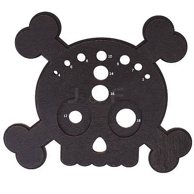 Skull Shape Wood Safety Eyes Insertion Tool DIY-WH0888-182-1