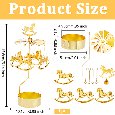 Stainless Steel Spinning Rotary Candle Holder Stand DIY-WH0304-976E-1