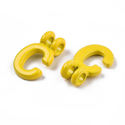 Spray Painted Alloy 2-Loop Link Pendants LS-X-PALLOY-T075-48C-RS-1