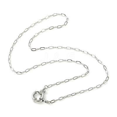 2.5MM 304 Stainless Steel Paperclip Chain Necklaces NJEW-JN06449-02-1