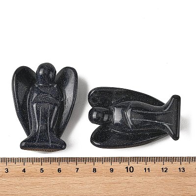 Synthetic Blue Goldstone Carved Angle Figurines GG-CBA9C2C-A20-1
