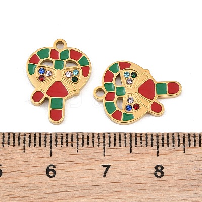 Christmas 304 Stainless Steel Enamel Pendants SA-CBA85C0-02C-G-1
