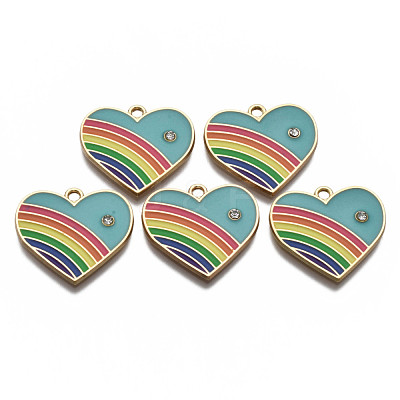 Alloy Enamel Pendants ENAM-T011-108C-NR-1