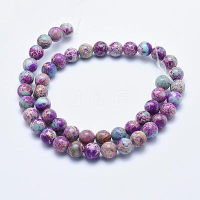 Natural Imperial Jasper Beads Strands G-I122-4mm-15-1
