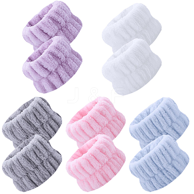 10Pcs 5 Colors Coral Velvet Elastic Headbands OHAR-CN0001-02-1