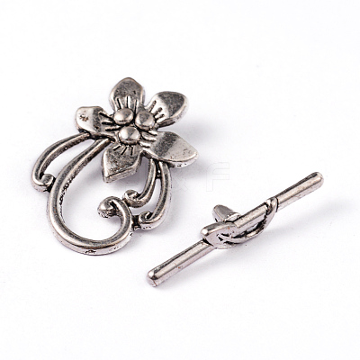 Tibetan Style Alloy Toggle Clasps LS-LF0677Y-1