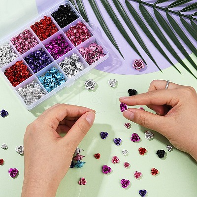 540Pcs Aluminum Beads FALUM-YW0001-01-1