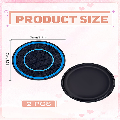 2Pcs PVC Coaster AJEW-LP0006-75C-1