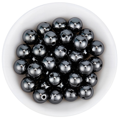 1 Strand Electroplated Synthetic Non-Magnetic Hematite Beads Strands G-PA0002-42A-1